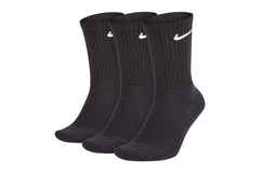 nike cushion crew socks black