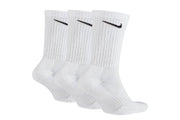 nike cushion crew socks white